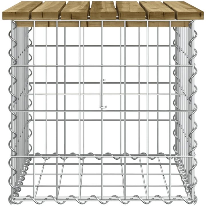 Trädgårdsbänk gabion-design tryckimpregnerad furu vidaXL 43 x 44 x 42 cm – bild 4