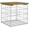 Trädgårdsbänk gabion-design tryckimpregnerad furu vidaXL 43 x 44 x 42 cm – miniatyr 5