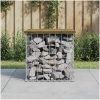 Trädgårdsbänk gabion-design tryckimpregnerad furu vidaXL 43 x 44 x 42 cm – miniatyr 1