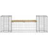 Trädgårdsbänk gabiondesign 183x41x60,5 cm impregnerad furu vidaXL – miniatyr 3