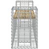 Trädgårdsbänk gabiondesign 183x41x60,5 cm impregnerad furu vidaXL – miniatyr 4