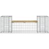 Trädgårdsbänk gabiondesign 183x41x60,5 cm impregnerad furu vidaXL – miniatyr 5