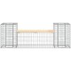 Trädgårdsbänk gabiondesign 183x41x60,5 cm massiv furu vidaXL – miniatyr 3