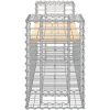 Trädgårdsbänk gabiondesign 183x41x60,5 cm massiv furu vidaXL – miniatyr 4