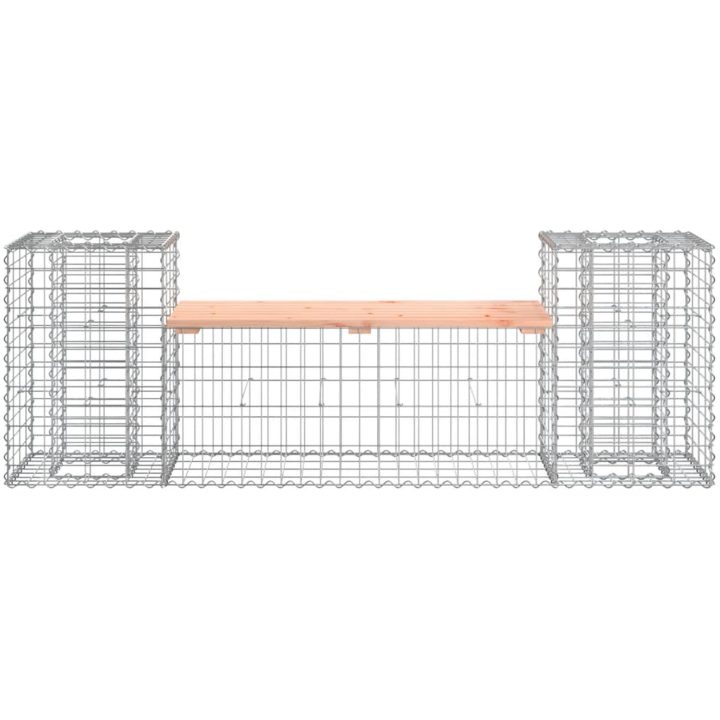 Trädgårdsbänk gabiondesign 183x41x60,5 cm massivt douglasträ vidaXL – bild 3