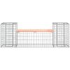 Trädgårdsbänk gabiondesign 183x41x60,5 cm massivt douglasträ vidaXL – miniatyr 5