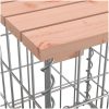 Trädgårdsbänk gabiondesign 183x41x60,5 cm massivt douglasträ vidaXL – miniatyr 6