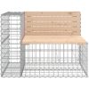 Trädgårdsbänk gabiondesign 184x71x65,5 cm massiv furu vidaXL – miniatyr 4