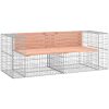 Trädgårdsbänk gabiondesign 184x71x65,5 cm massivt douglasträ vidaXL – miniatyr 2
