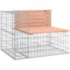 Trädgårdsbänk gabiondesign 184x71x65,5 cm massivt douglasträ vidaXL – miniatyr 3
