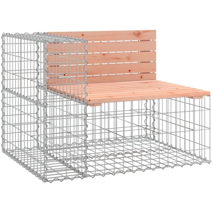 Trädgårdsbänk gabiondesign 184x71x65,5 cm massivt douglasträ vidaXL – bild 3