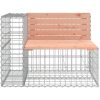 Trädgårdsbänk gabiondesign 184x71x65,5 cm massivt douglasträ vidaXL – miniatyr 4