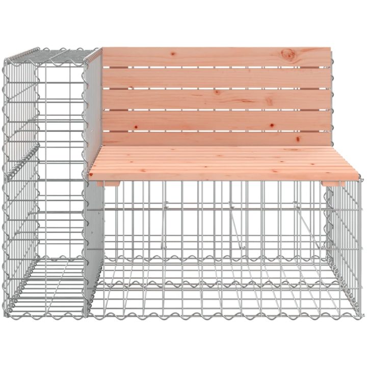 Trädgårdsbänk gabiondesign 184x71x65,5 cm massivt douglasträ vidaXL – bild 4