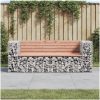 Trädgårdsbänk gabiondesign 184x71x65,5 cm massivt douglasträ vidaXL – miniatyr 1