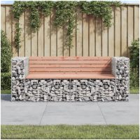 Trädgårdsbänk gabiondesign 184x71x65,5 cm massivt douglasträ vidaXL