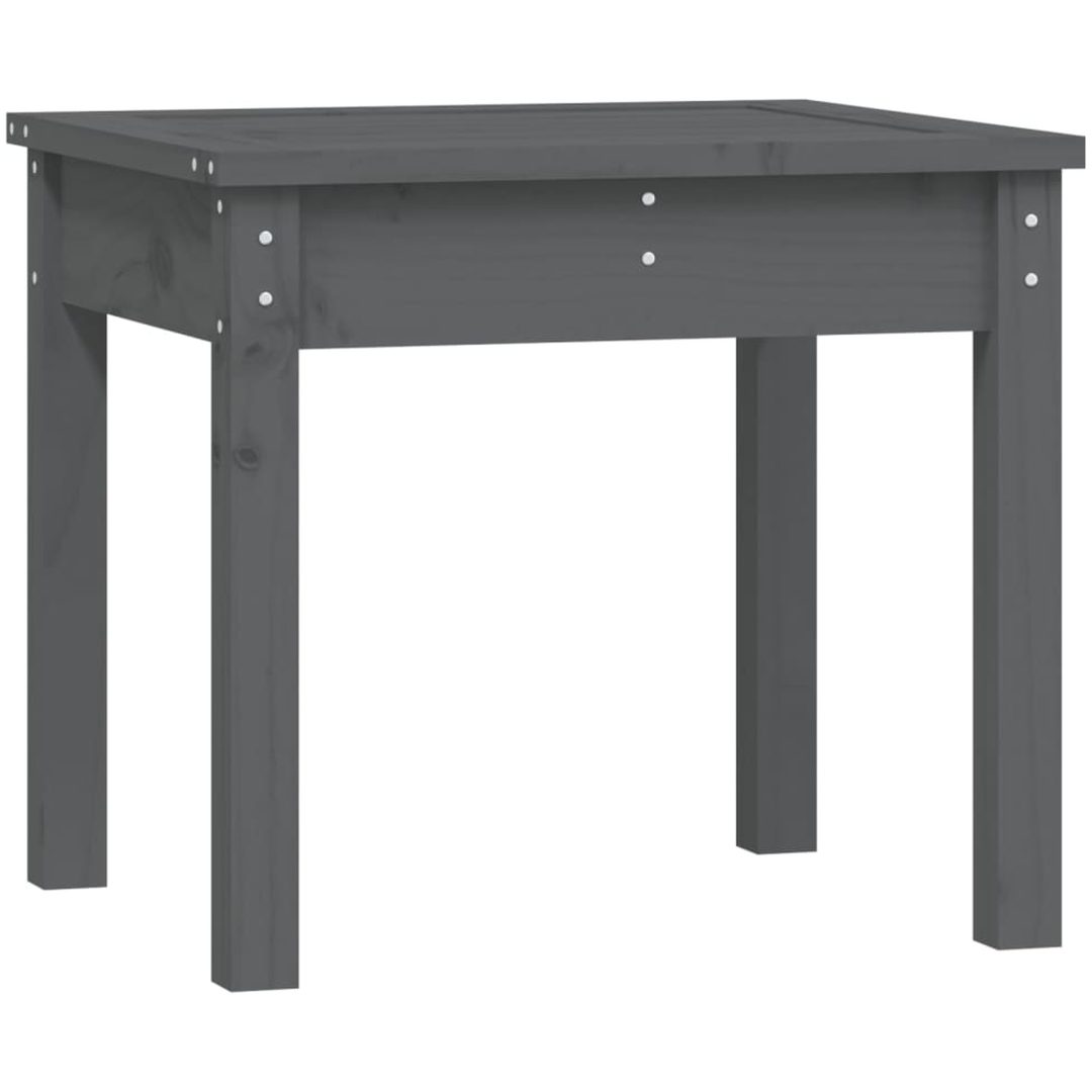 Trädgårdsbänk grå massiv furu vidaXL 50 x 44 x 45 cm – bild 2
