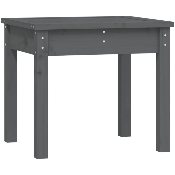 Trädgårdsbänk grå massiv furu vidaXL 50 x 44 x 45 cm – bild 2