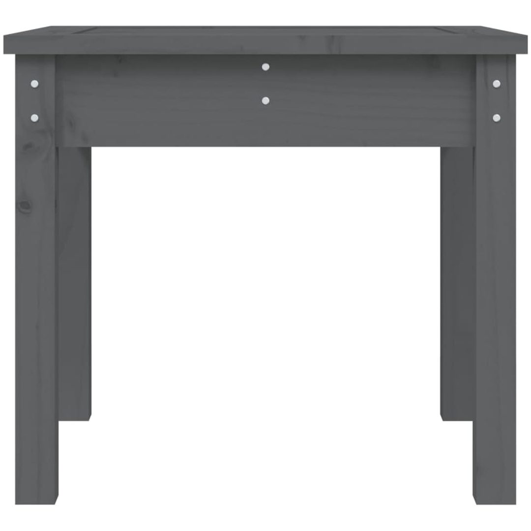 Trädgårdsbänk grå massiv furu vidaXL 50 x 44 x 45 cm – bild 4