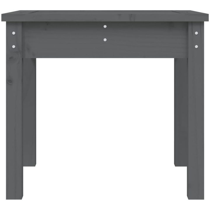 Trädgårdsbänk grå massiv furu vidaXL 50 x 44 x 45 cm – bild 4