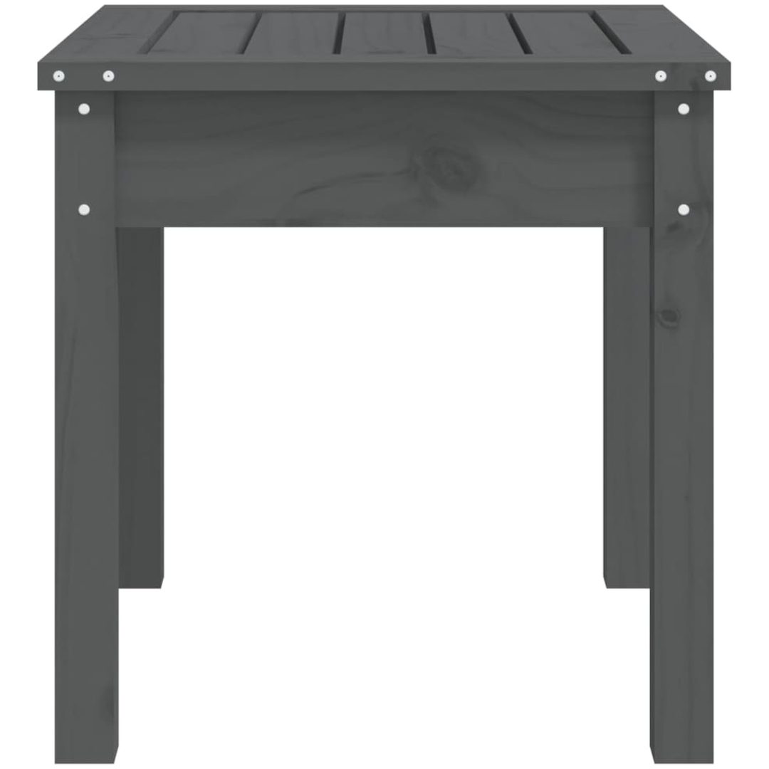 Trädgårdsbänk grå massiv furu vidaXL 50 x 44 x 45 cm – bild 5