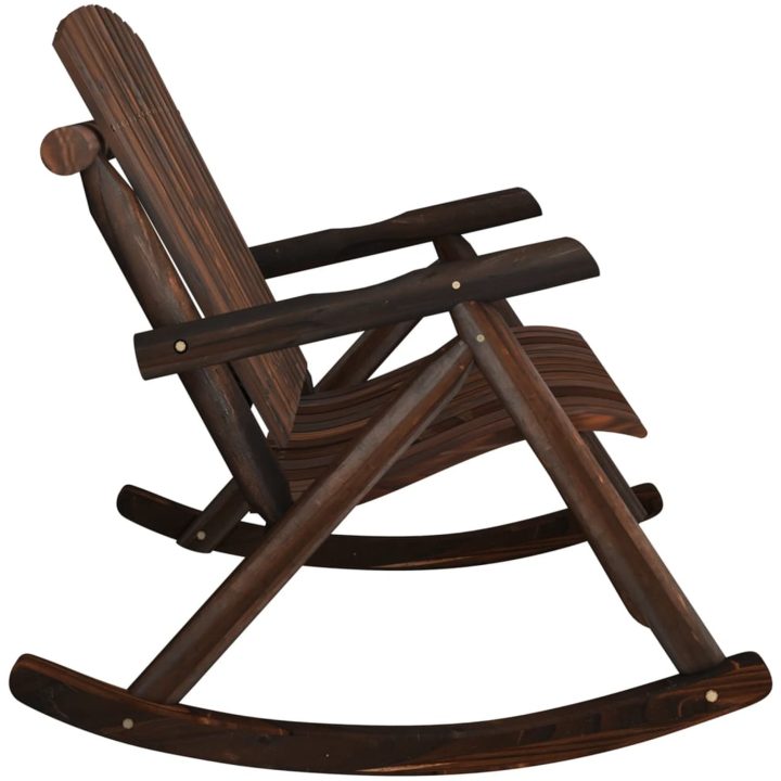 Trädgårdsbänk gung 2-sits 123x96x102 cm massivt granträ vidaXL – bild 4