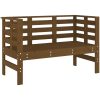 Trädgårdsbänk honungsbrun 111,5x53x71 cm massiv furu vidaXL – miniatyr 2