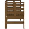 Trädgårdsbänk honungsbrun 111,5x53x71 cm massiv furu vidaXL – miniatyr 5