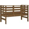 Trädgårdsbänk honungsbrun 111,5x53x71 cm massiv furu vidaXL – miniatyr 6