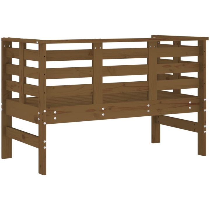 Trädgårdsbänk honungsbrun 111,5x53x71 cm massiv furu vidaXL – bild 6