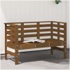 Trädgårdsbänk honungsbrun 111,5x53x71 cm massiv furu vidaXL – miniatyr 1
