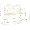Trädgårdsbänk järn antikvit vidaXL 104 cm – miniatyr 6