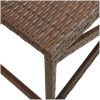 Trädgårdsbänk konstrotting brun vidaXL 120 cm – miniatyr 4
