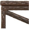 Trädgårdsbänk konstrotting brun vidaXL 120 cm – miniatyr 5