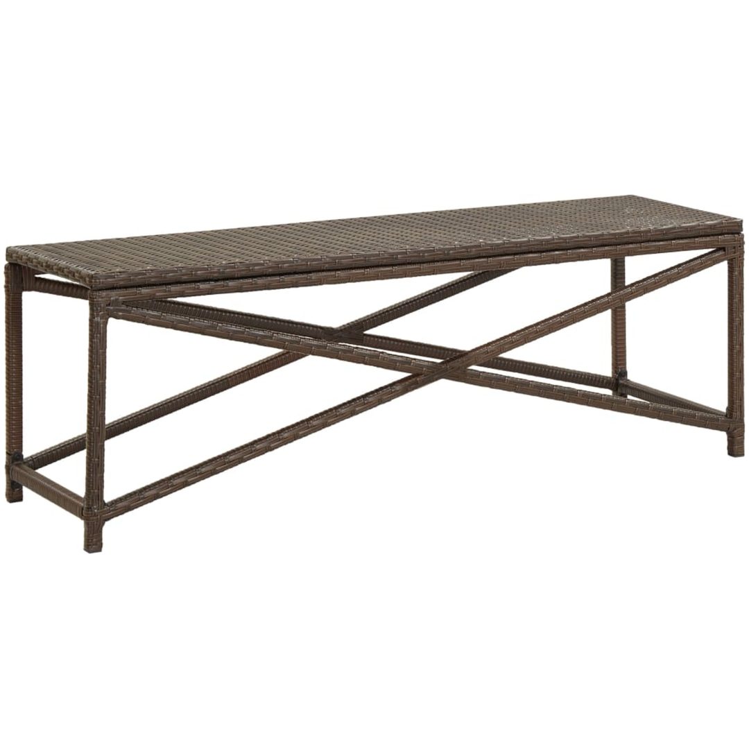 Trädgårdsbänk konstrotting brun vidaXL 120 cm
