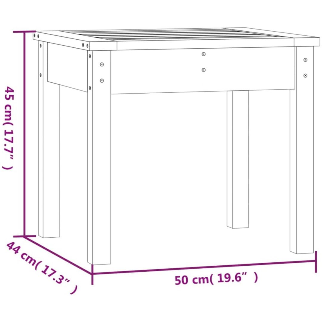 Trädgårdsbänk massivt douglasträ vidaXL 50 x 44 x 45 cm – bild 8
