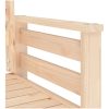 Trädgårdsbänk med bord 2-sits massiv furu vidaXL – miniatyr 6