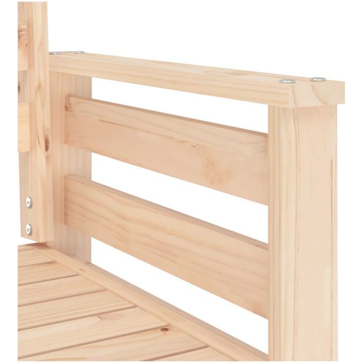 Trädgårdsbänk med bord 2-sits massiv furu vidaXL – bild 6