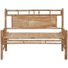 Trädgårdsbänk med dyna 120 cm bambu vidaXL 120 x 50 x 7 cm – miniatyr 3
