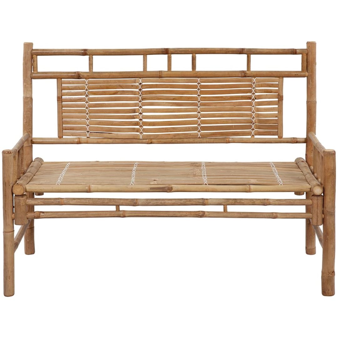 Trädgårdsbänk med dyna 120 cm bambu vidaXL 120 x 50 x 7 cm – bild 3
