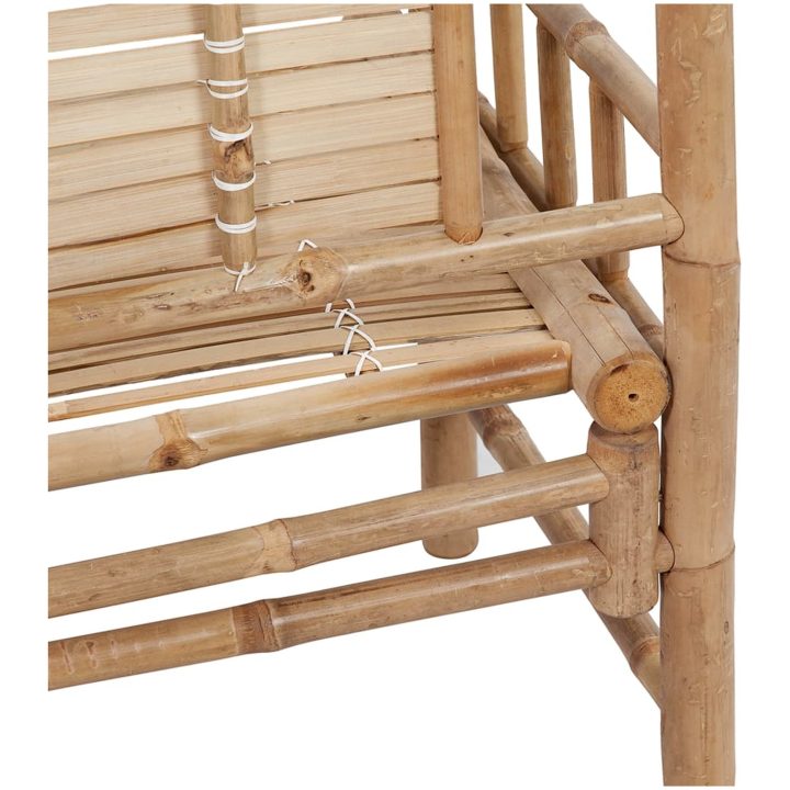Trädgårdsbänk med dyna 120 cm bambu vidaXL 120 x 50 x 7 cm – bild 5