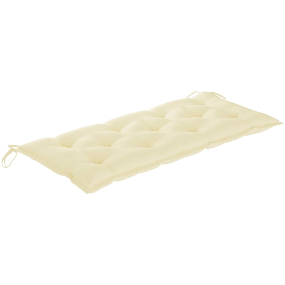 Trädgårdsbänk med dyna 120 cm bambu vidaXL 120 x 50 x 7 cm – bild 6
