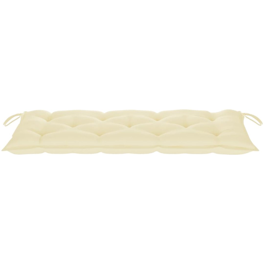 Trädgårdsbänk med dyna 120 cm bambu vidaXL 120 x 50 x 7 cm – bild 7