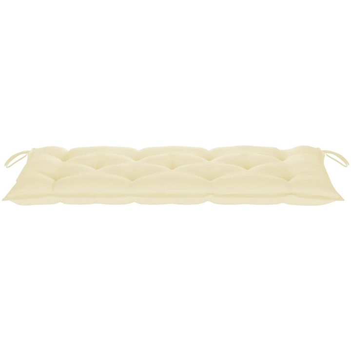 Trädgårdsbänk med dyna 120 cm bambu vidaXL 120 x 50 x 7 cm – bild 7