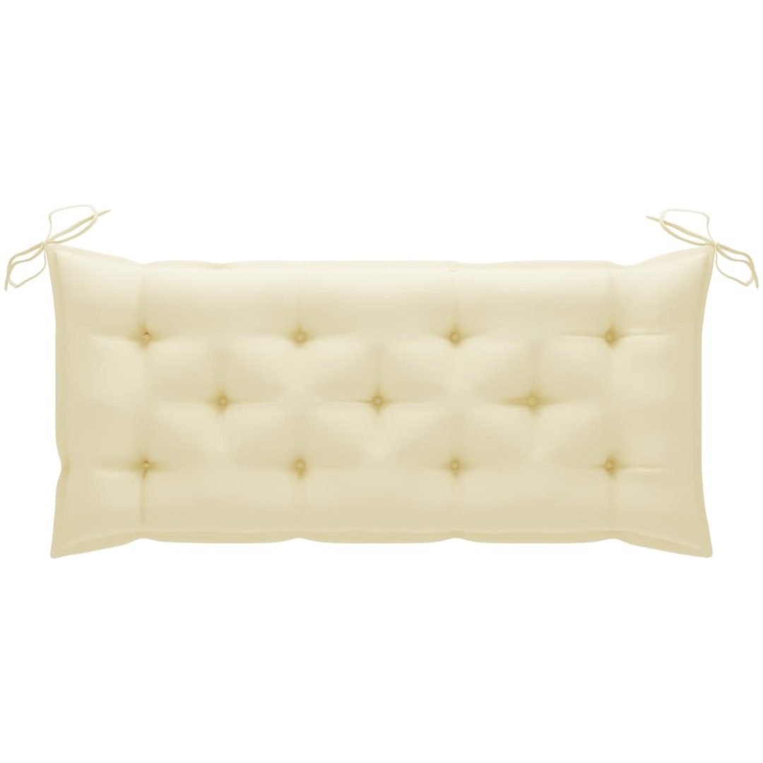 Trädgårdsbänk med dyna 120 cm bambu vidaXL 120 x 50 x 7 cm – bild 8