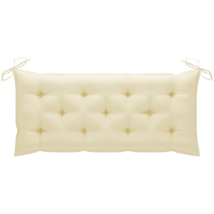 Trädgårdsbänk med dyna 120 cm bambu vidaXL 120 x 50 x 7 cm – bild 8