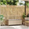 Trädgårdsbänk med dyna beige 110x30x40,5 cm konstrotting vidaXL – miniatyr 2