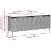 Trädgårdsbänk med dyna beige 110x30x40,5 cm konstrotting vidaXL – miniatyr 8