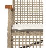Trädgårdsbänk med dyna beige konstrotting akaciaträ vidaXL – miniatyr 8