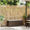 Trädgårdsbänk med dyna brun 110x30x40,5 cm konstrotting vidaXL – miniatyr 2