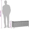 Trädgårdsbänk med dyna brun 110x30x40,5 cm konstrotting vidaXL – miniatyr 9